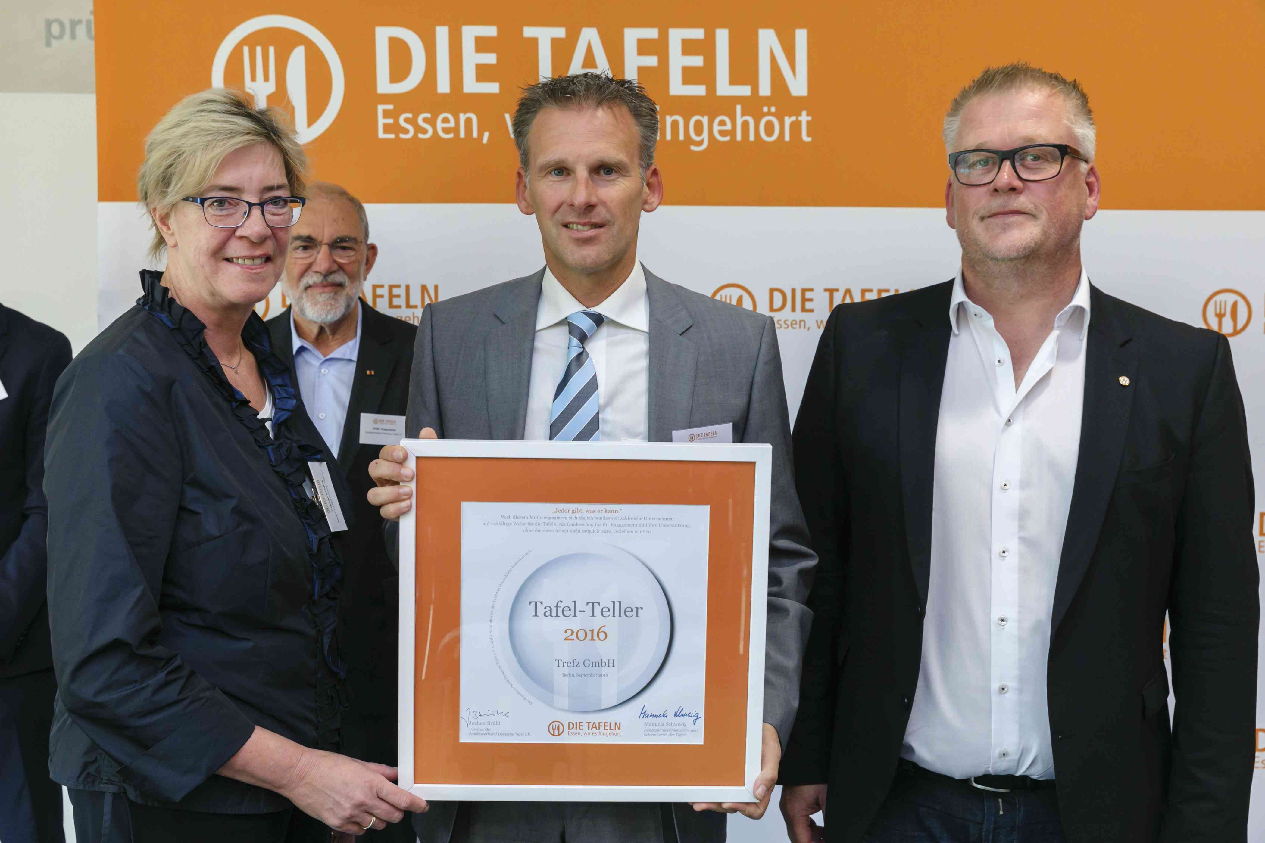 Tafel-Teller 2016, Ehrung